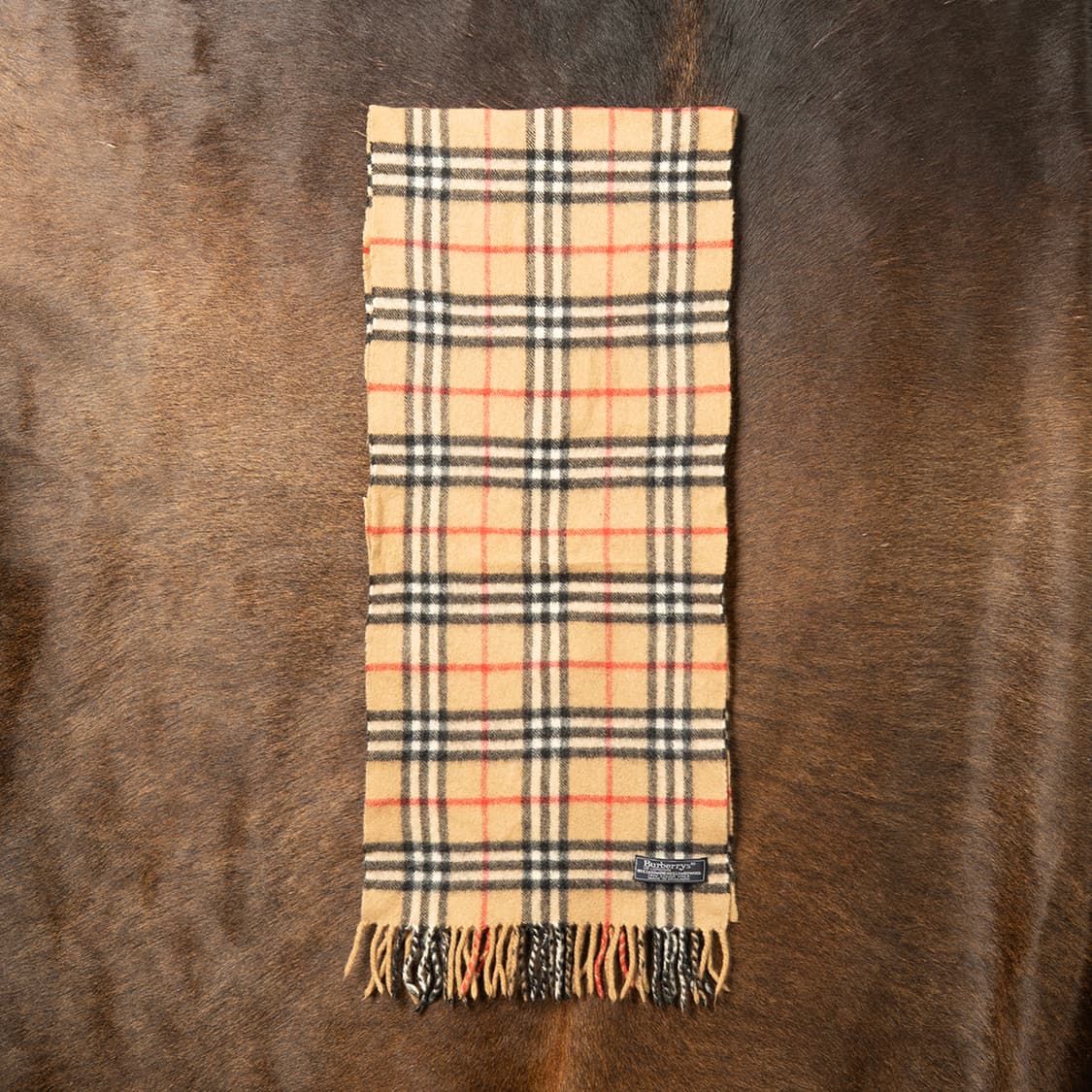 [정품] 80s~ 버버리 Burberrys 캐미시머+울 머플러 노바체크  상품이미지2