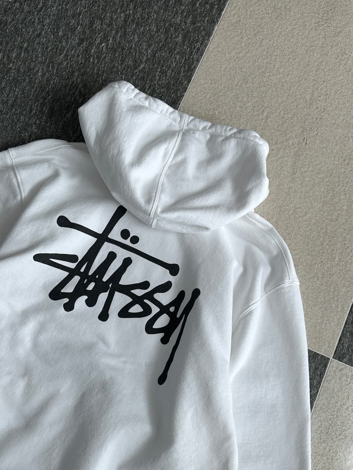 스투시 베이직 화이트 후드 티셔츠  상품이미지6