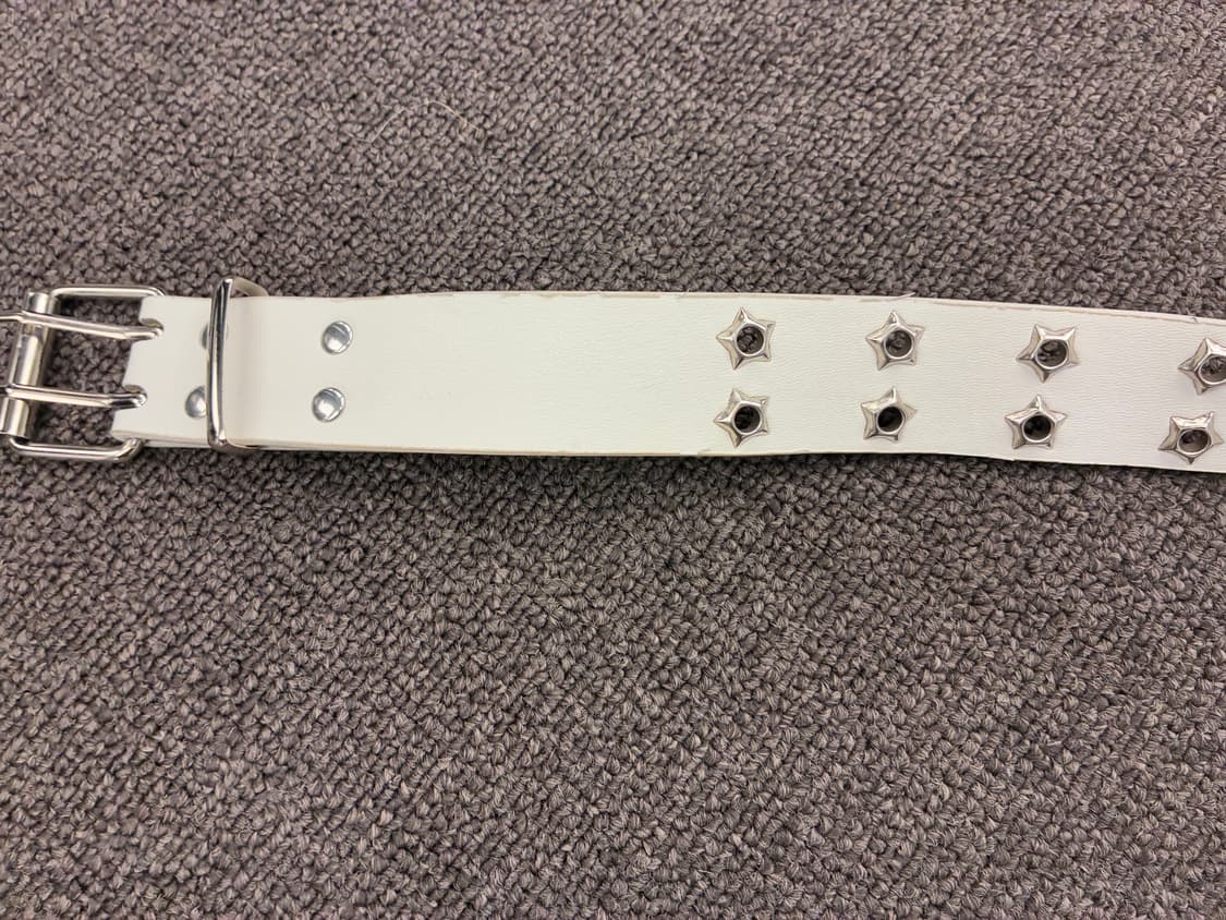 Japanese vintage 여성 y2k 별 스터드 화이트 벨트 상품이미지3