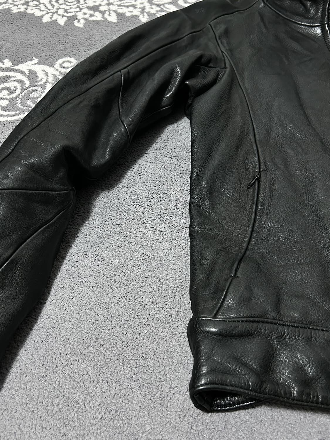 Civilized 스티어하이드 하이넥 레더 자켓 상품이미지6