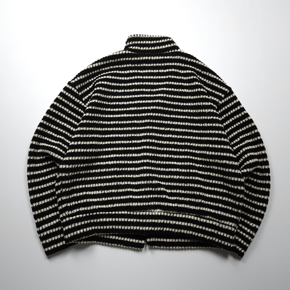 노이즈 스트라이프 카라넥 박시핏 니트 가디건 (L) 상품이미지2