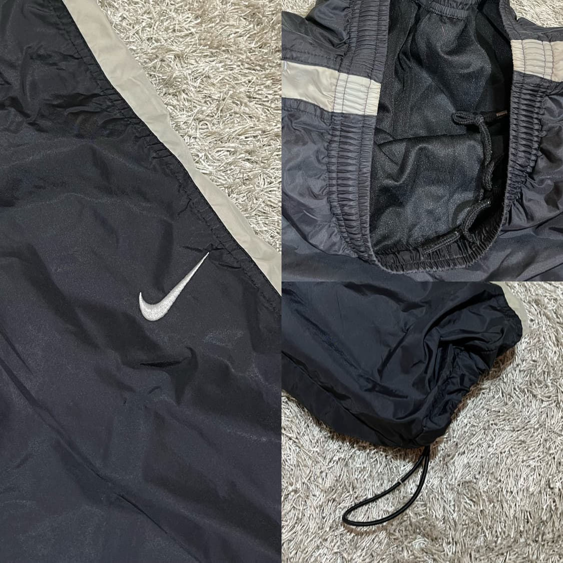 나이키 미들로고 블랙 베이지 바스락 츄바 상품이미지5