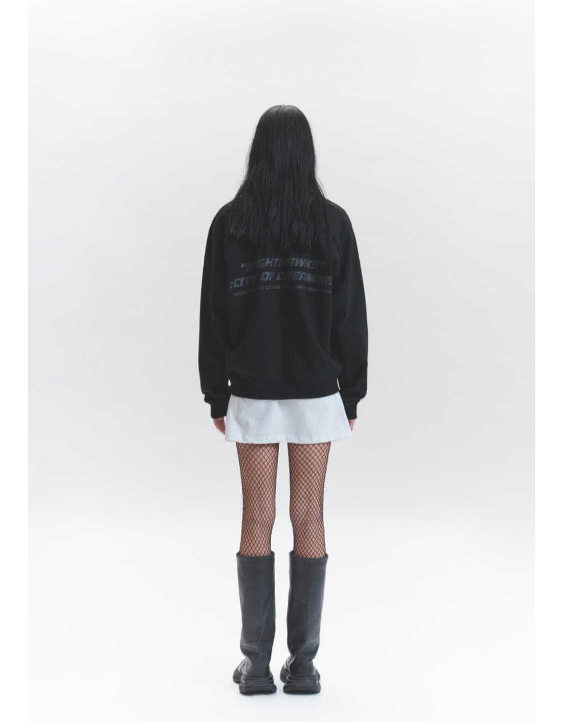 쓰리투에이티 그런지 레더 톨 부츠 블랙 240 상품이미지7