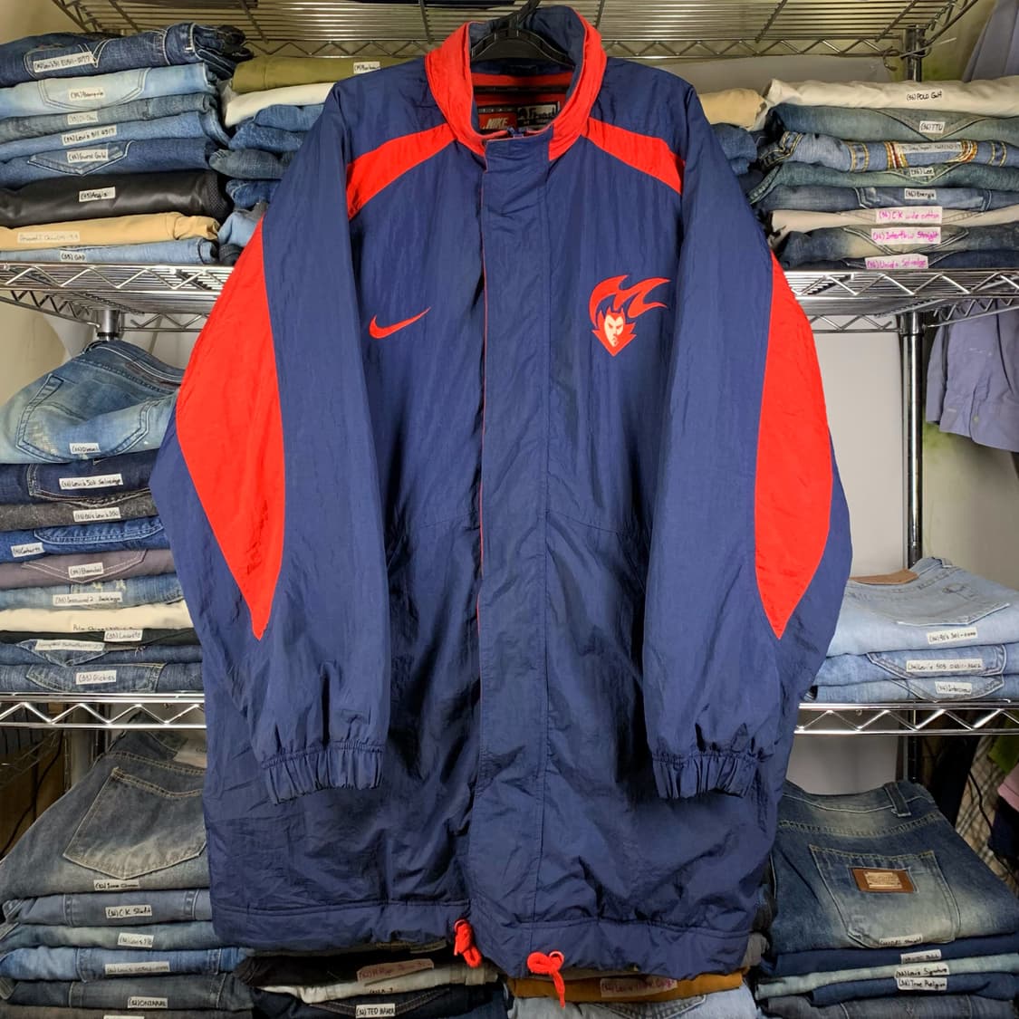 [XL] 90's 나이키 웨스턴 데몬 멜버른 자수 나일론 점퍼 상품이미지2