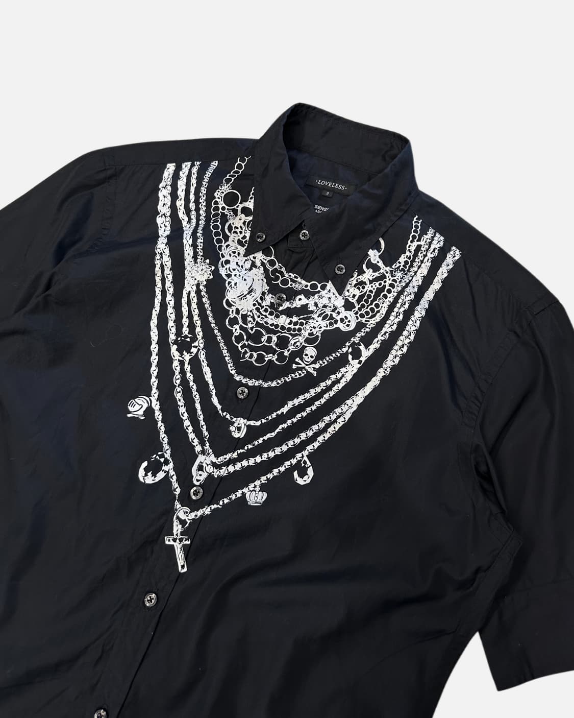 punk necklace printing shirt 상품이미지2