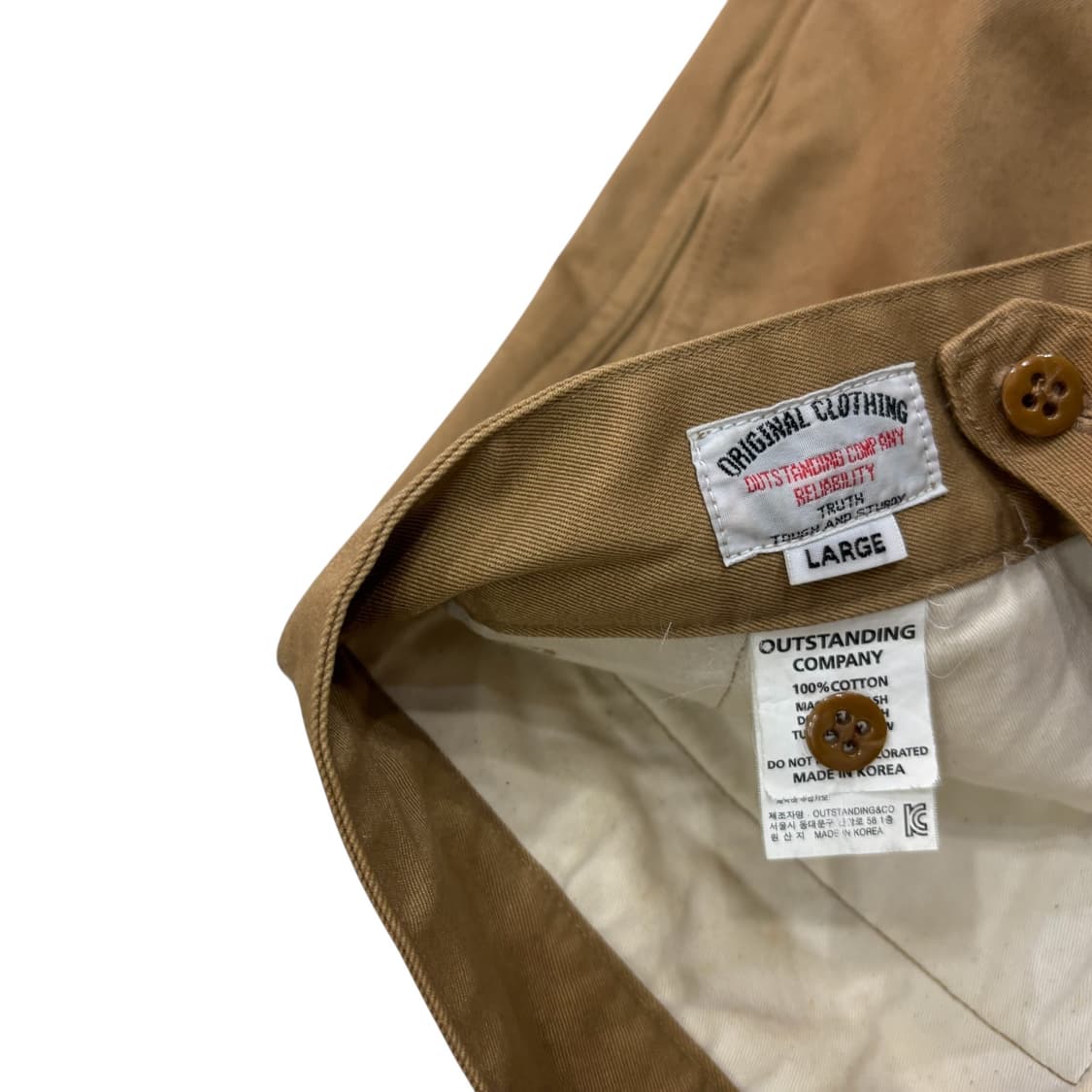 아웃스탠팅 핀 턱 치노 팬츠 상품이미지3