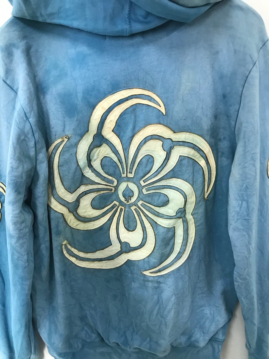 Salvage y2k 와투케 오리엔탈 레더 패치 후드집업 상품이미지6