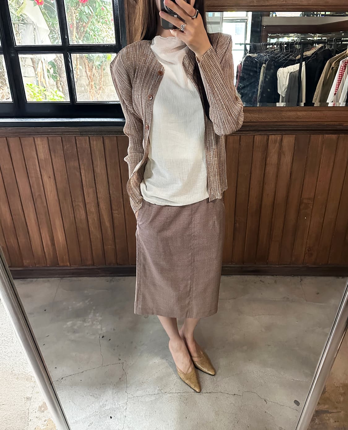 JIL SANDER check back pleats skirt 상품이미지2