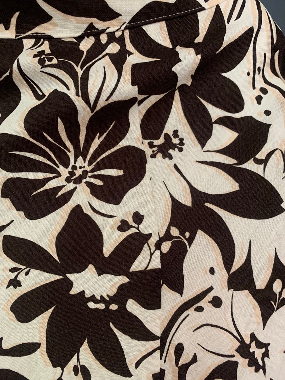 모리 y2k 빅 플라워 프린팅 미디 스커트 상품이미지3