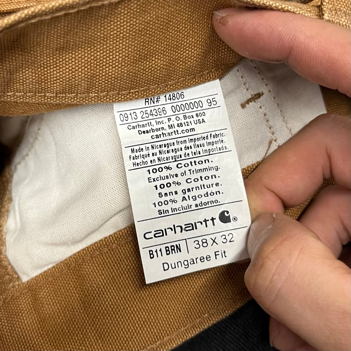 Carhartt B11 싱글니 카펜터 팬츠 (38“) 상품이미지6