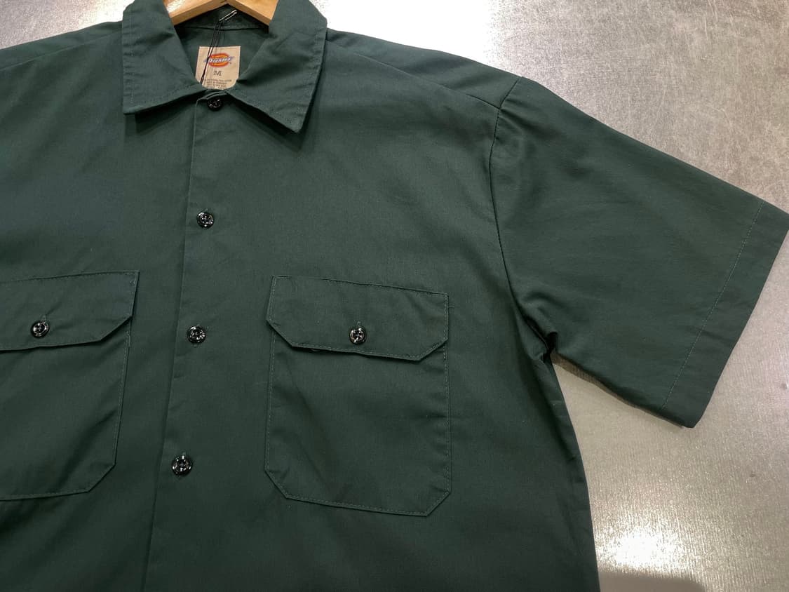 (M) Dickies 디키즈 반팔 워크 셔츠 그린 상품이미지7