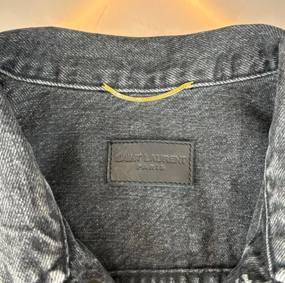 [정품] 생로랑 워시드 블랙 데님 자켓 (M) 남녀공용 상품이미지4