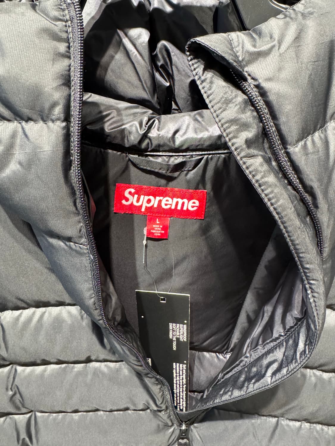 슈프림 마이크로 다운 하프 집후드 풀오버 블랙 25FW (L) 상품이미지4