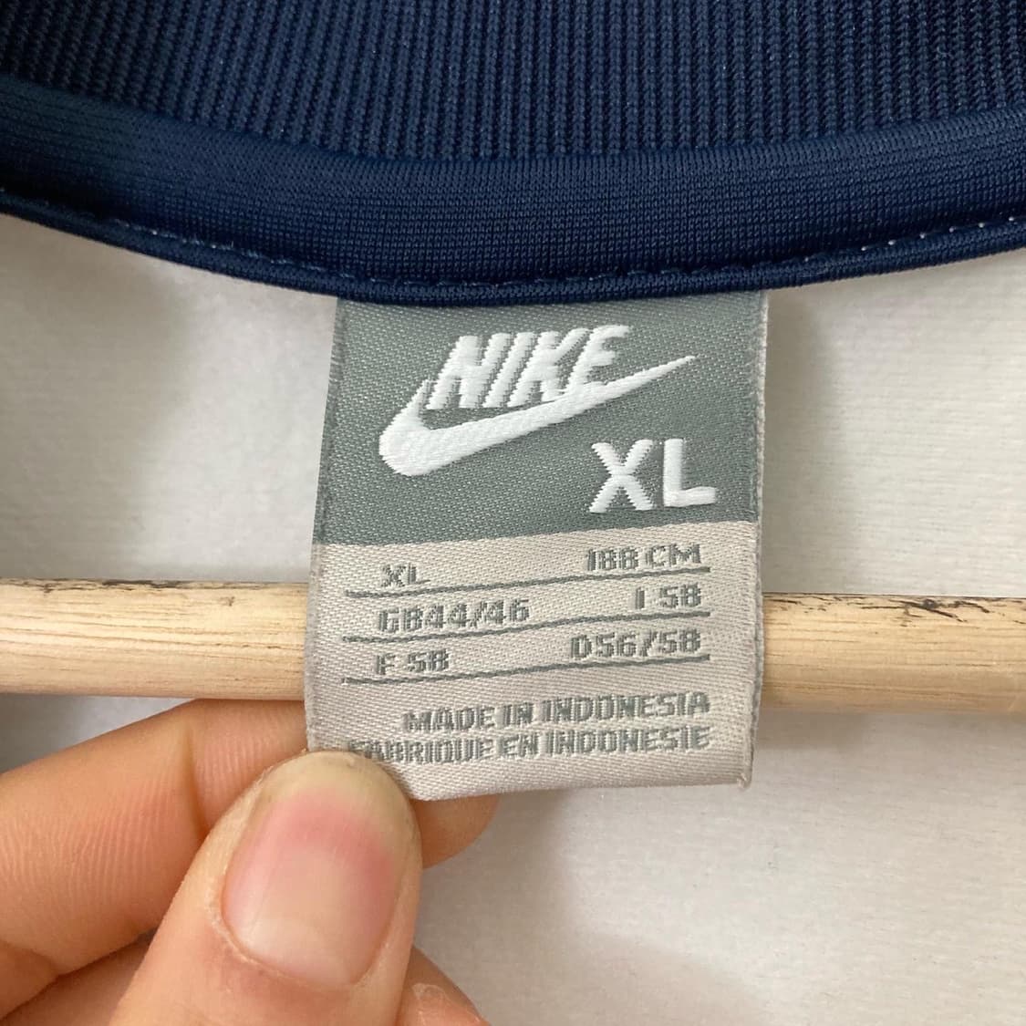 나이키 화이트 네이비 배색 스몰로고 져지 상품이미지5