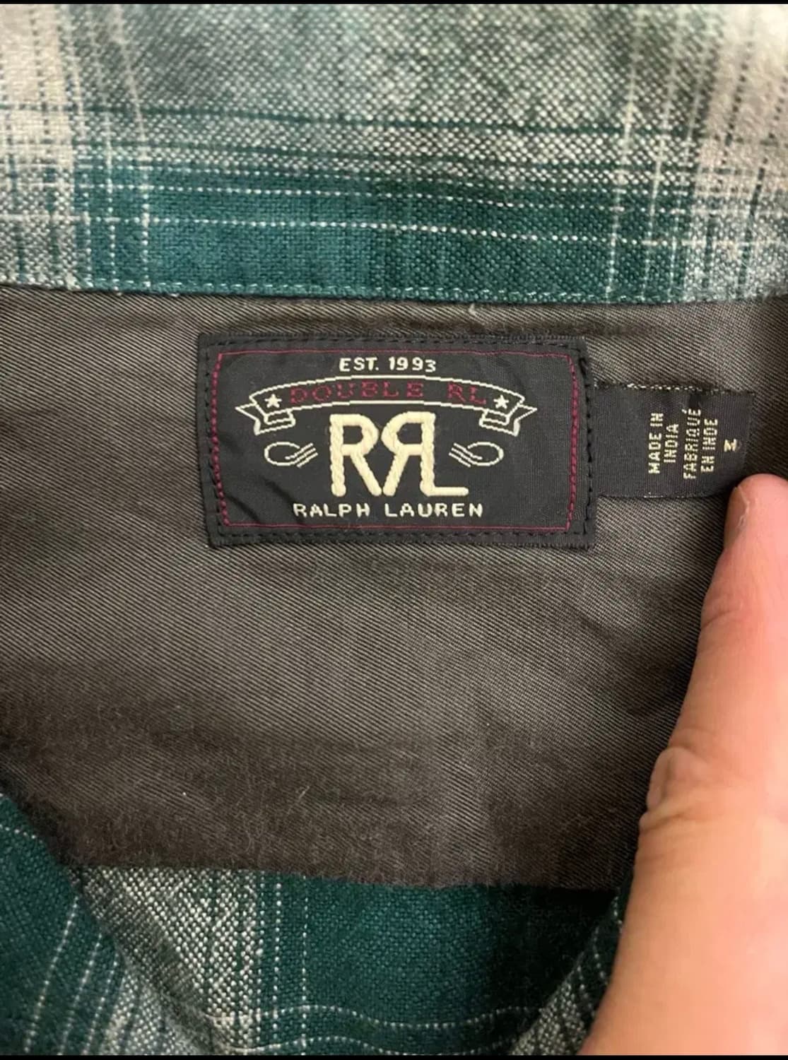 RRL OPENED COLLAR GREEN  PLAIDS SHIRTS 상품이미지7