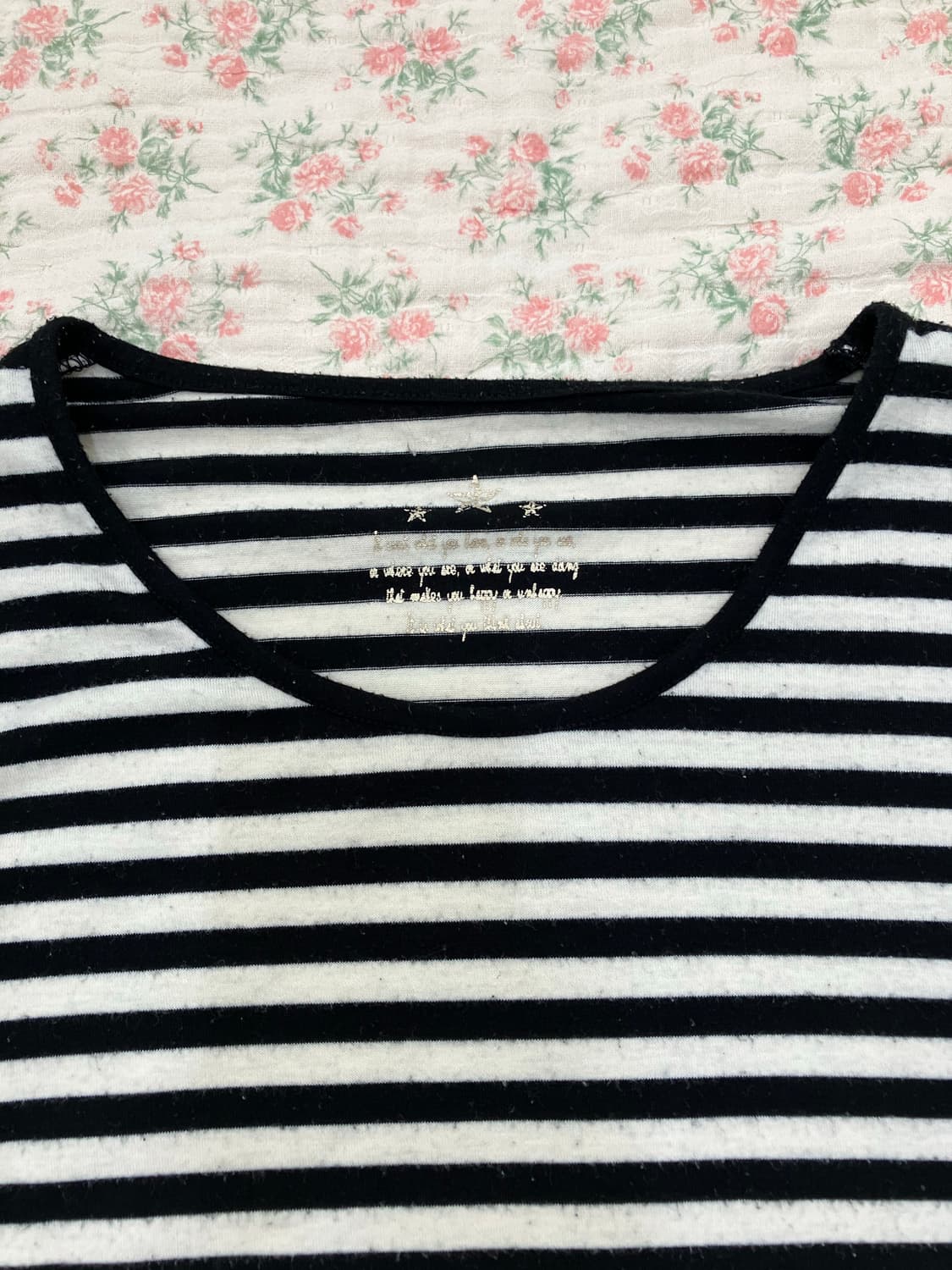 빈티지 블랙 스트라이프 펑키 긴팔 1117 모리걸 y2k 스트릿 갸루 펑 상품이미지7