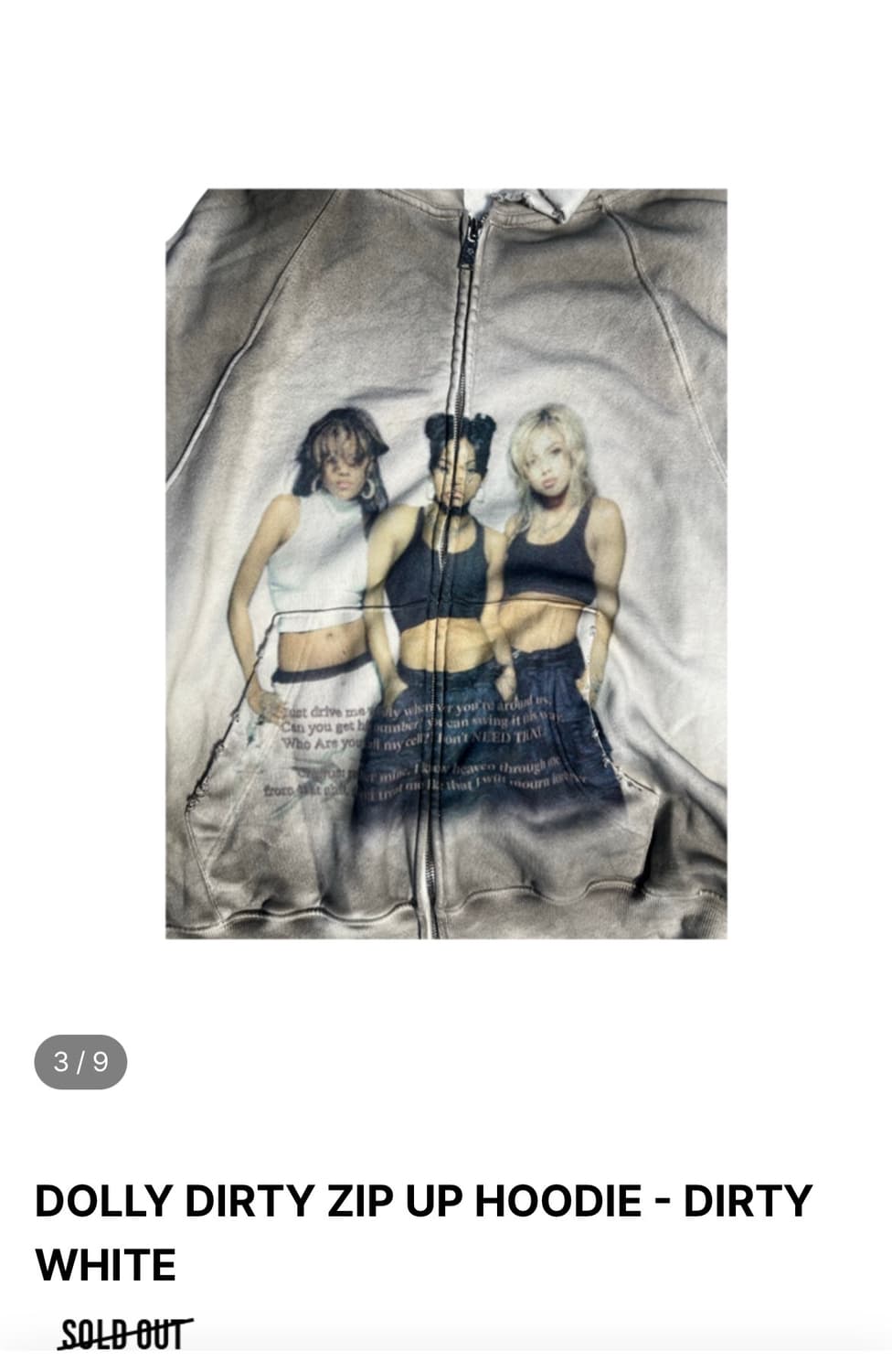 파코서플라이 dolly dirty zip up hoodie 상품이미지3