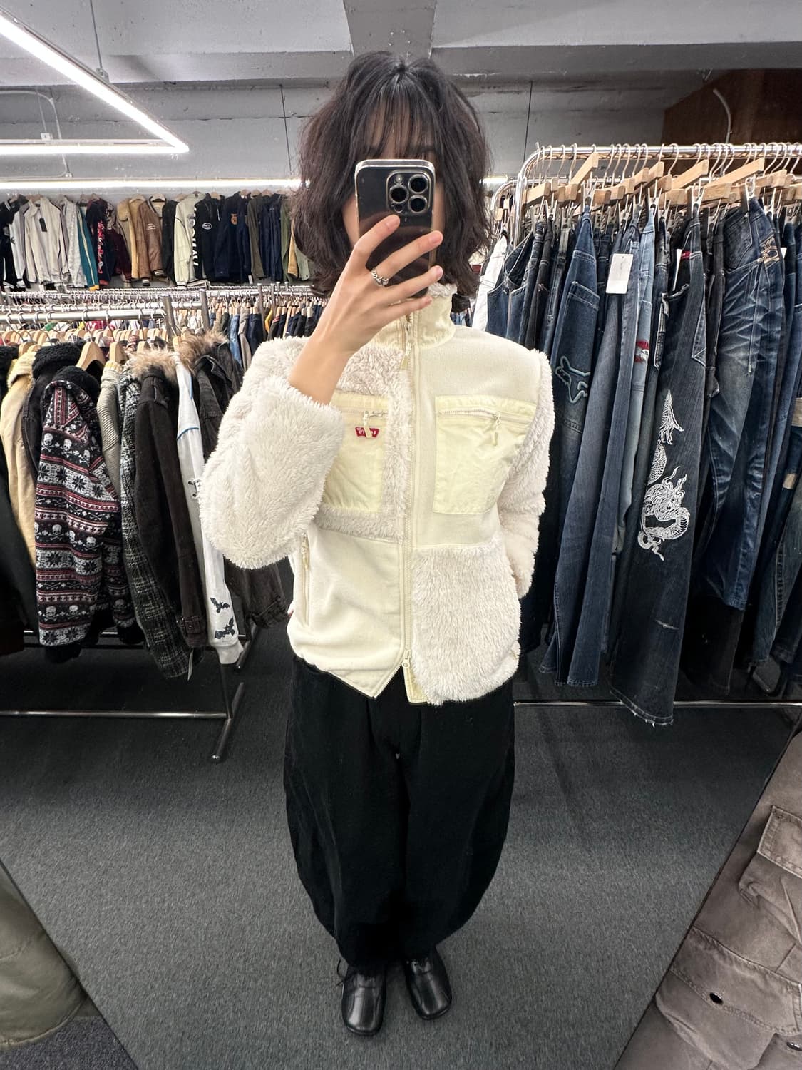 S)리바이스 빈티지 여성 투웨이 후리스 자켓 상품이미지1