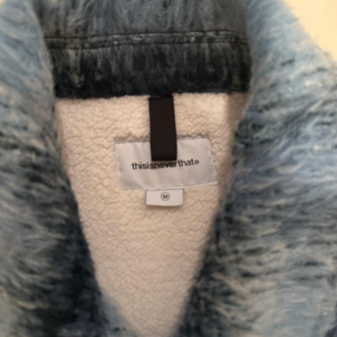 디스이즈네버댓(Thisisneverthat) 브러쉬드 체크 재킷 블루 M 상품이미지5