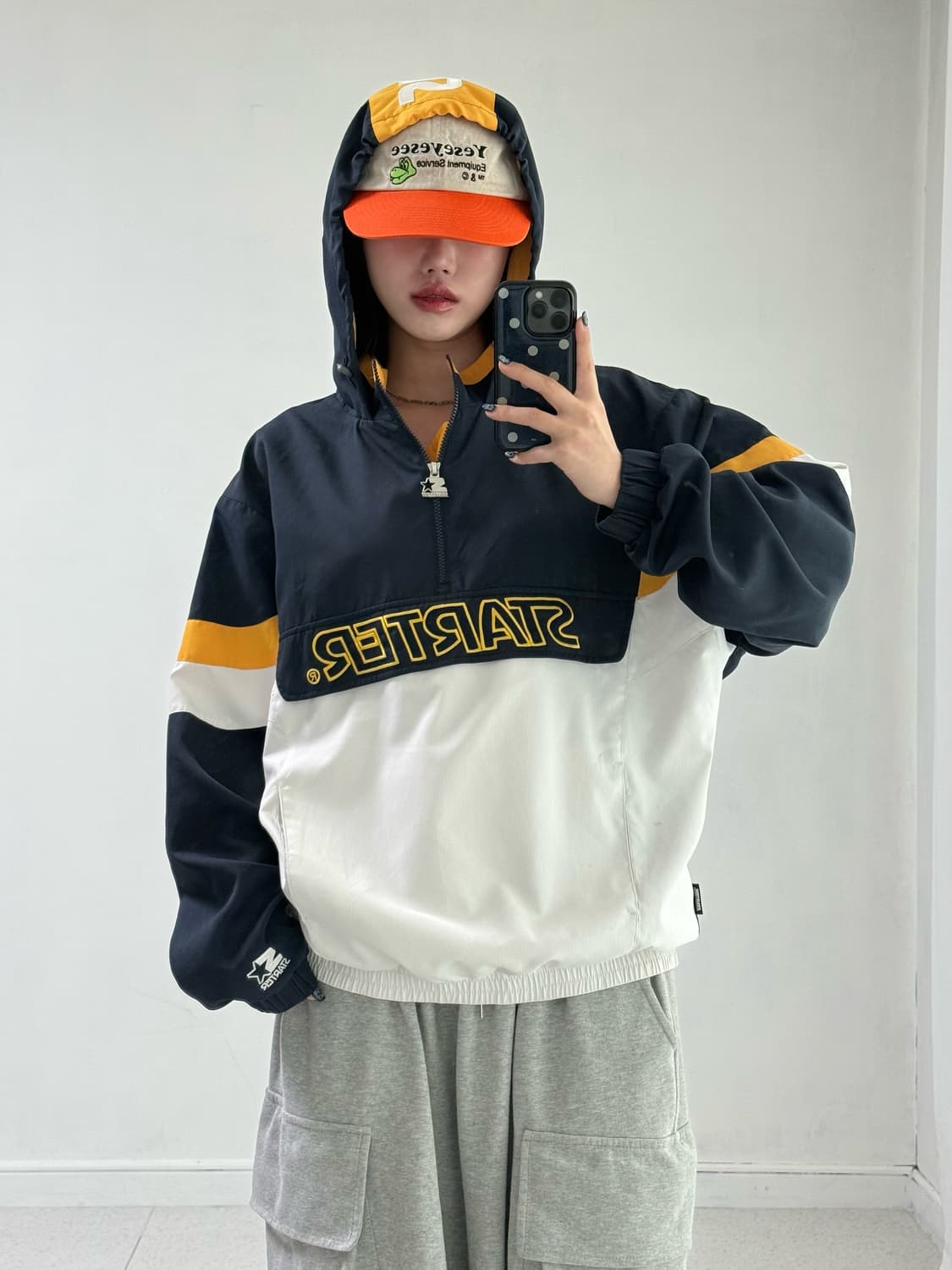 스타터 후드 아노락 집업 상품이미지1