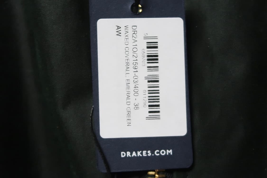 (38/새제품)드레익스 커버올 왁스 자켓 그린 상품이미지8