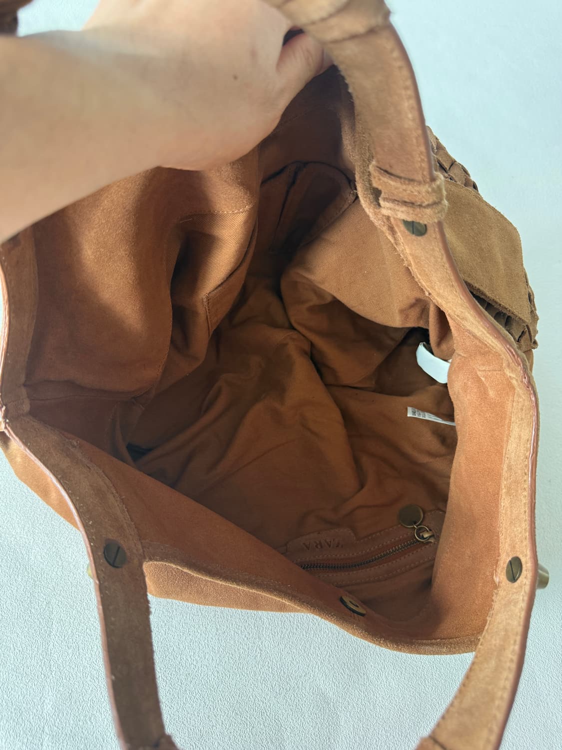 자라(ZARA) 레더 스웨이드 토트백 상품이미지6