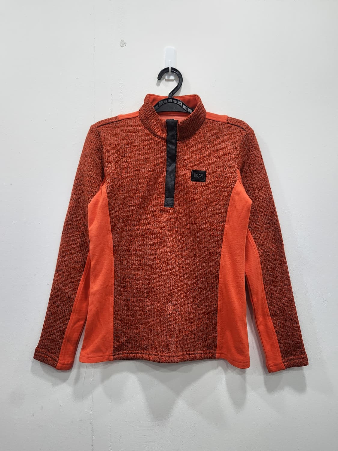 K2 여성 버티컬 짚티 오렌지색 하프넥 티셔츠 여성 90사이즈 상품이미지1