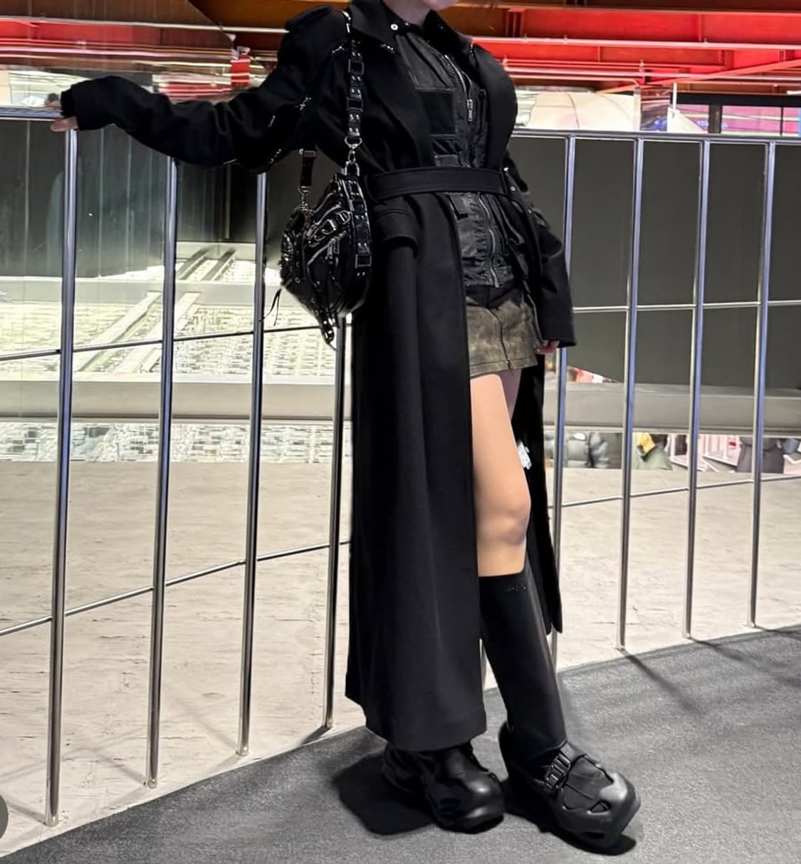 펑첸왕 로고 버클 3D 하이부츠 블랙 상품이미지6