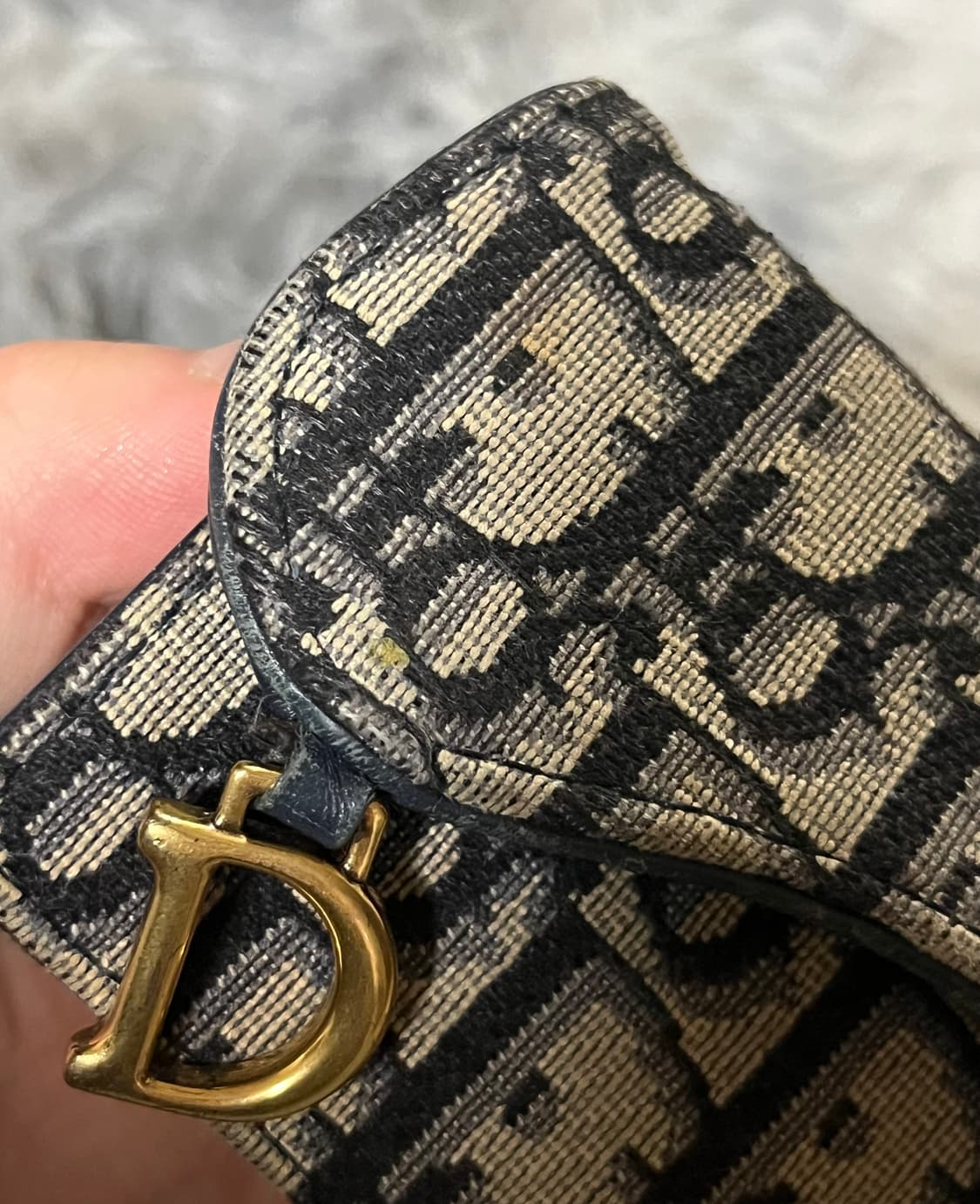 디올 새들 카드지갑 블루 상품이미지2