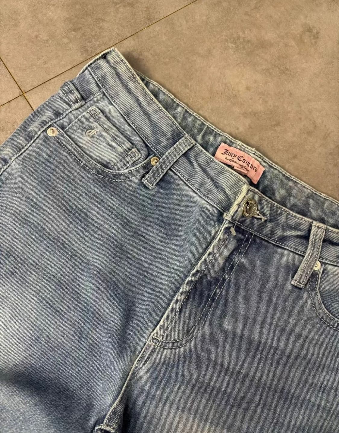 쥬시꾸뛰르 라인스톤 부츠컷 데님 상품이미지4