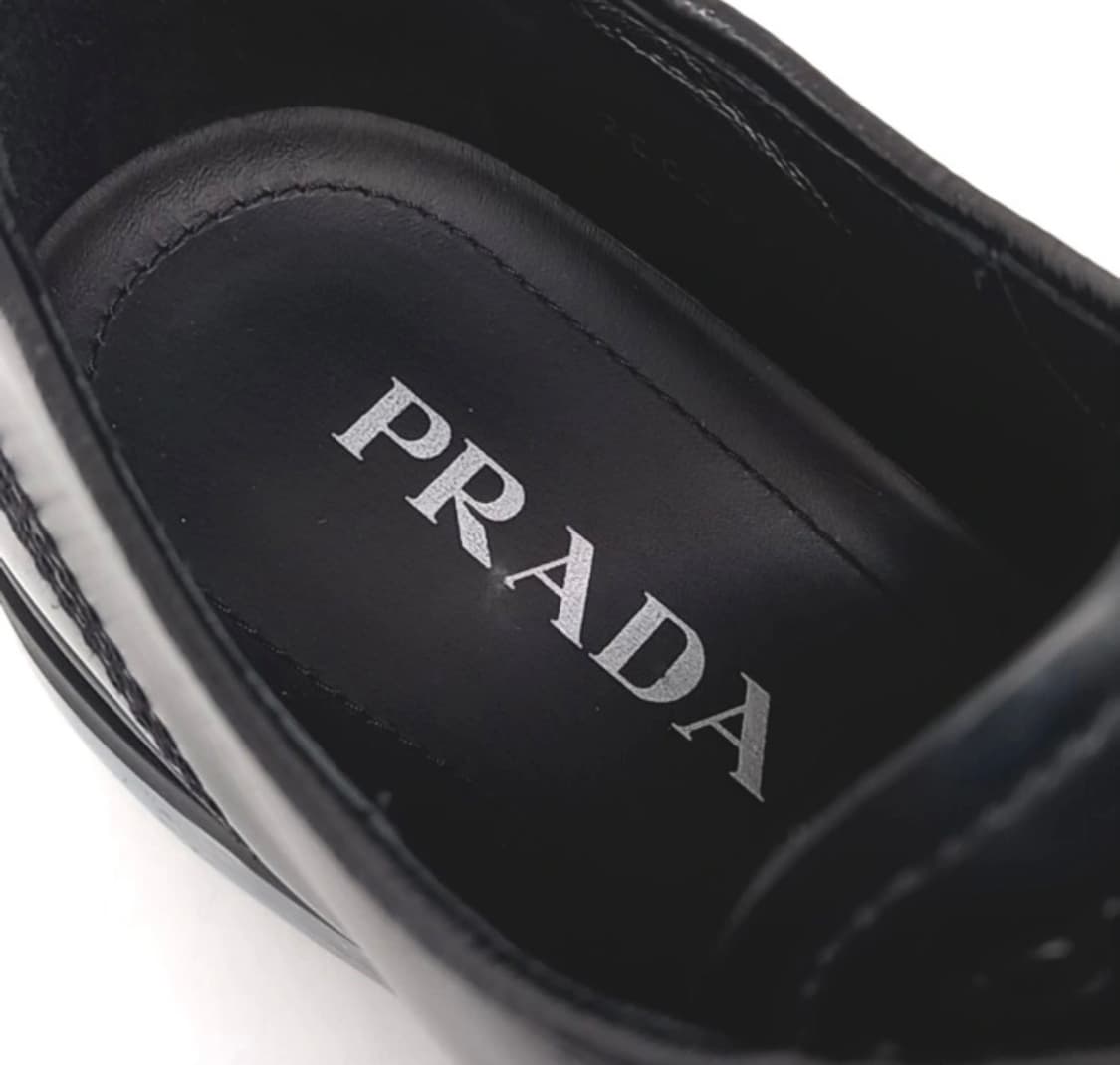 프라다 더비 슈즈 블랙  (남자270)사이즈 상품이미지5