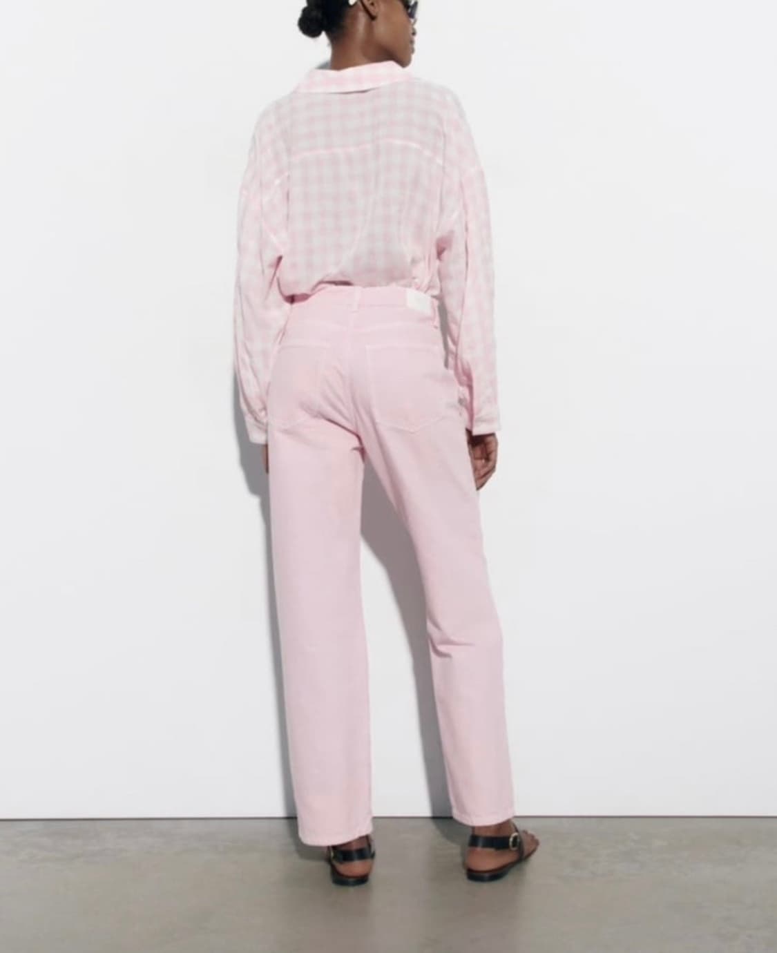 Zara 하이웨스트 워싱 로즈핑크 상품이미지2