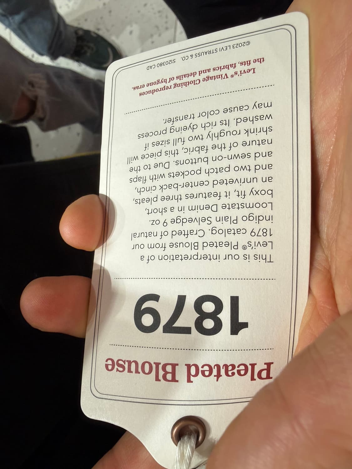 LVC 1879 Triple Pleats Blouse  데님 자켓(XL) 상품이미지3