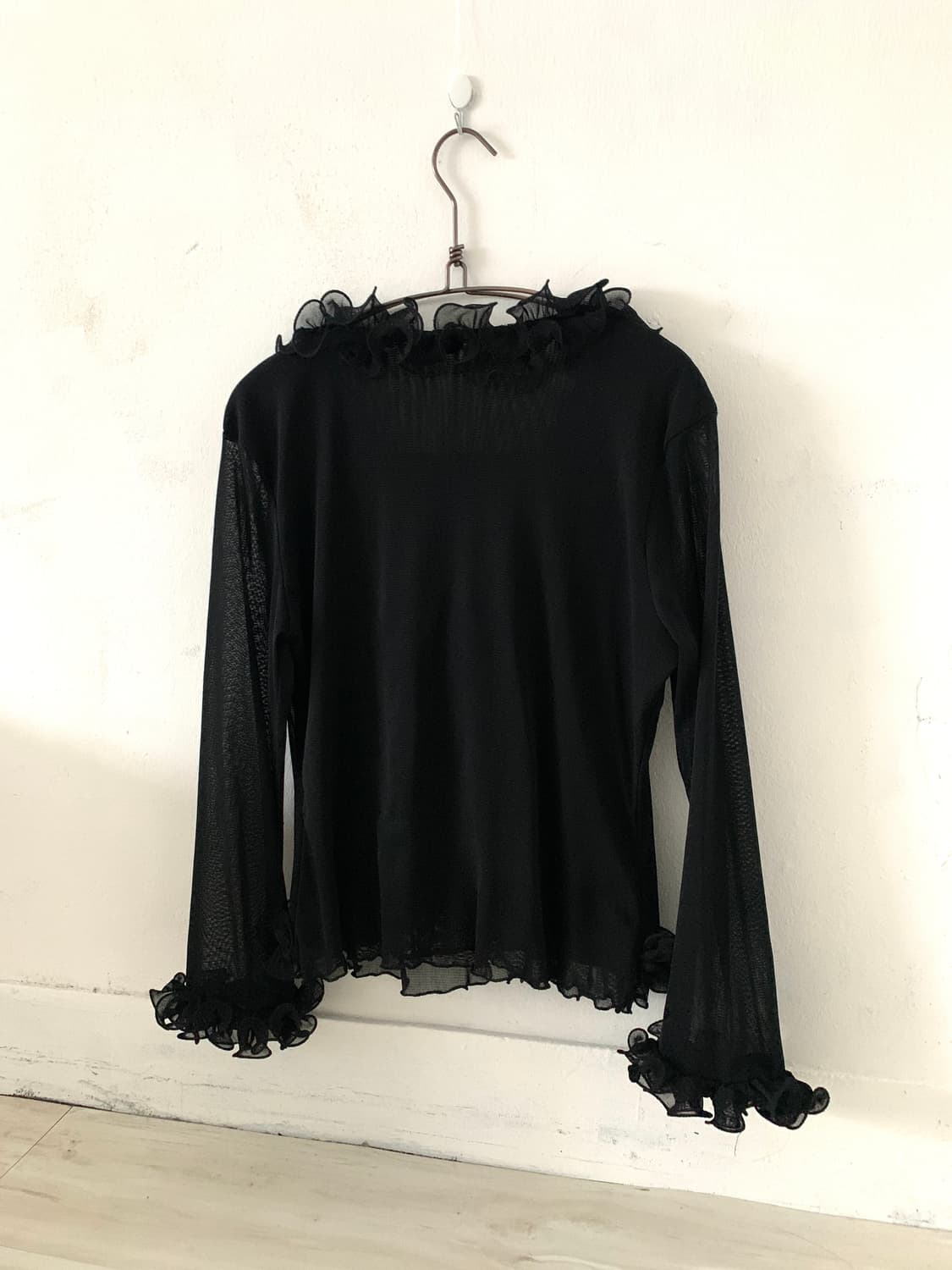 Sleeveless Layered Frill Mesh Cardigan 상품이미지9