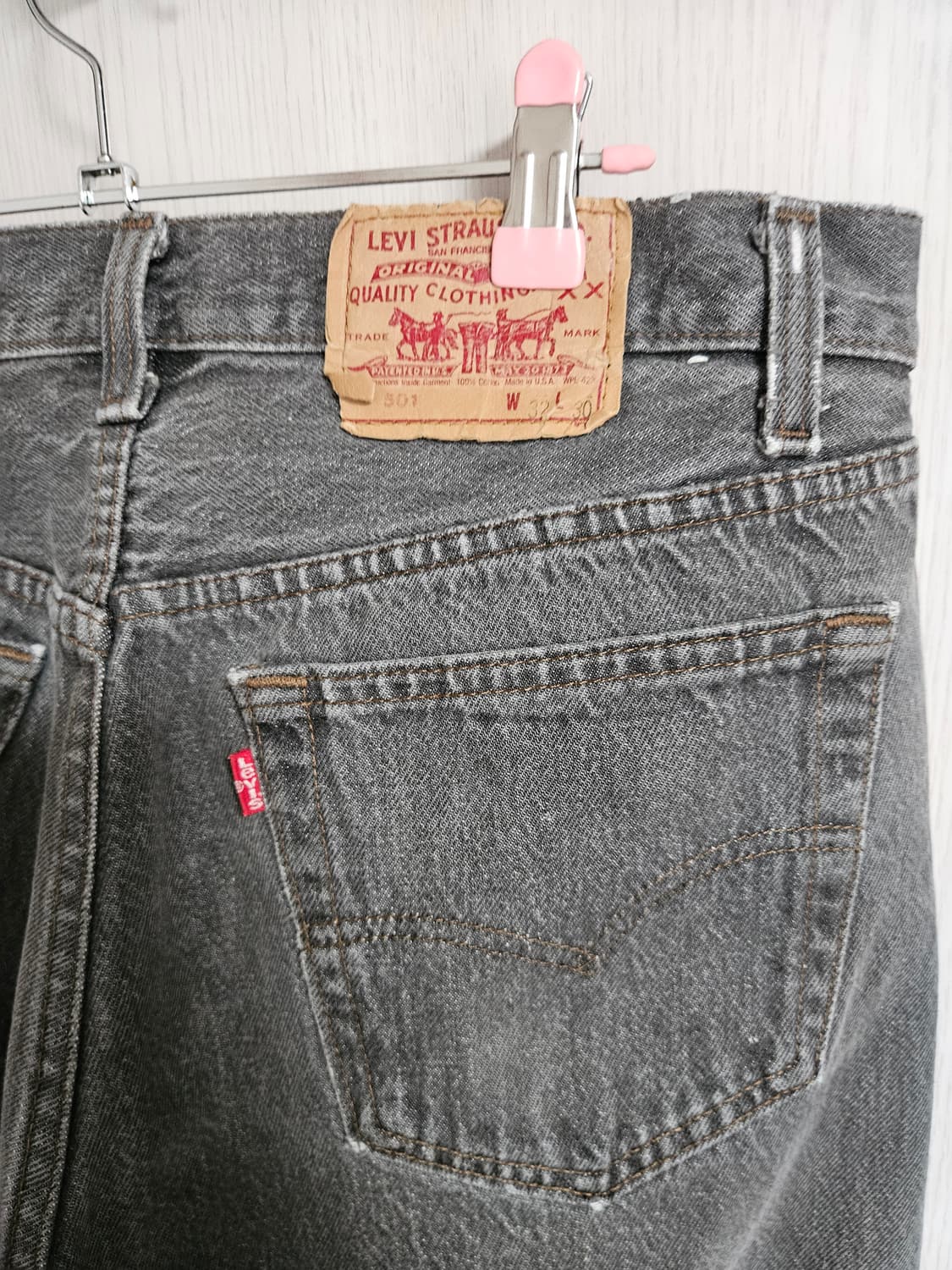 80s levi's 501 32x30 리바이스 블랙진 흑청진 상품이미지3