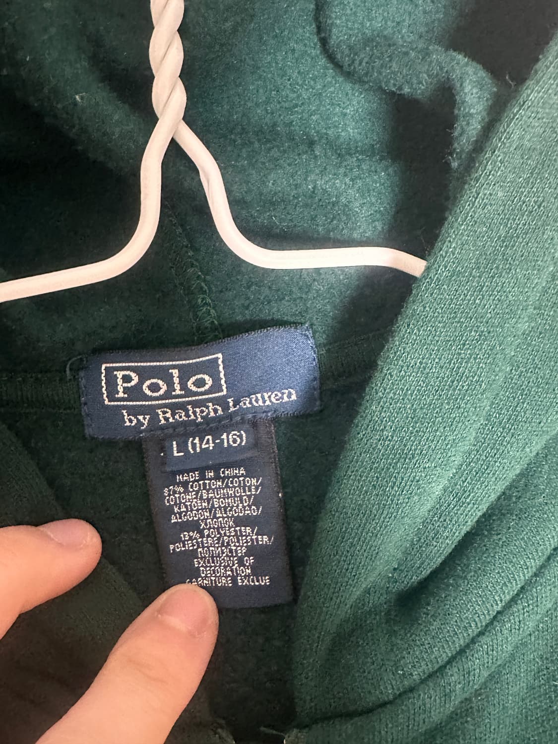 폴로 빅포니 후드집업 그린 S-M 상품이미지4