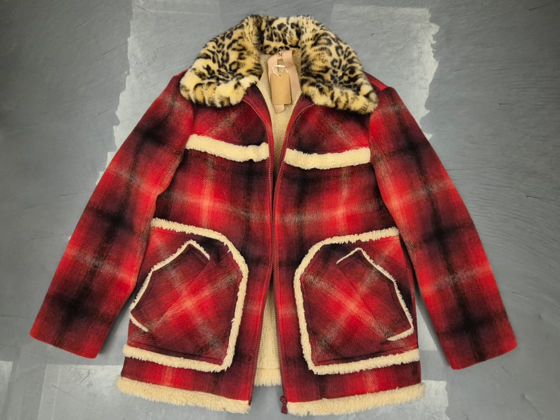 N 21 타탄체크 울 쉐르파 자켓 상품이미지1