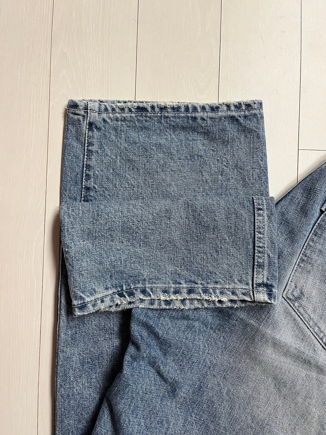 [POTTERY] 원워시드 와이드 데님 팬츠_미드블루2 (1사이즈) 상품이미지10