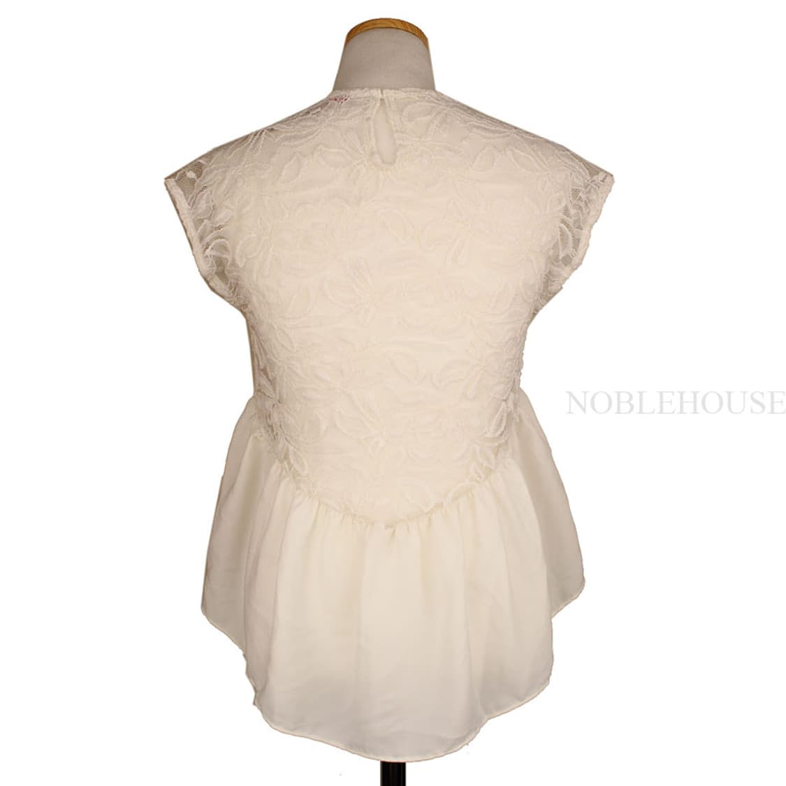 캐주얼 꾸뛰르 아이보리 레이스 블라우스(M) 상품이미지3