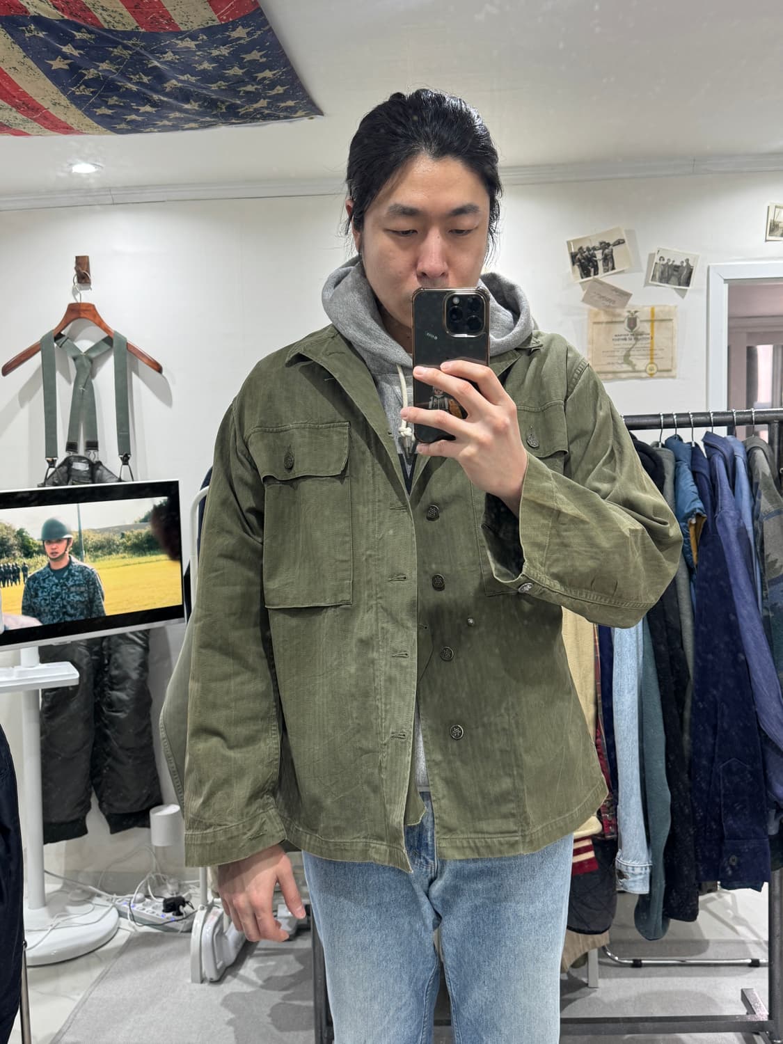 40s 오리지널 M43 HBT 셔츠 (38R) 상품이미지10