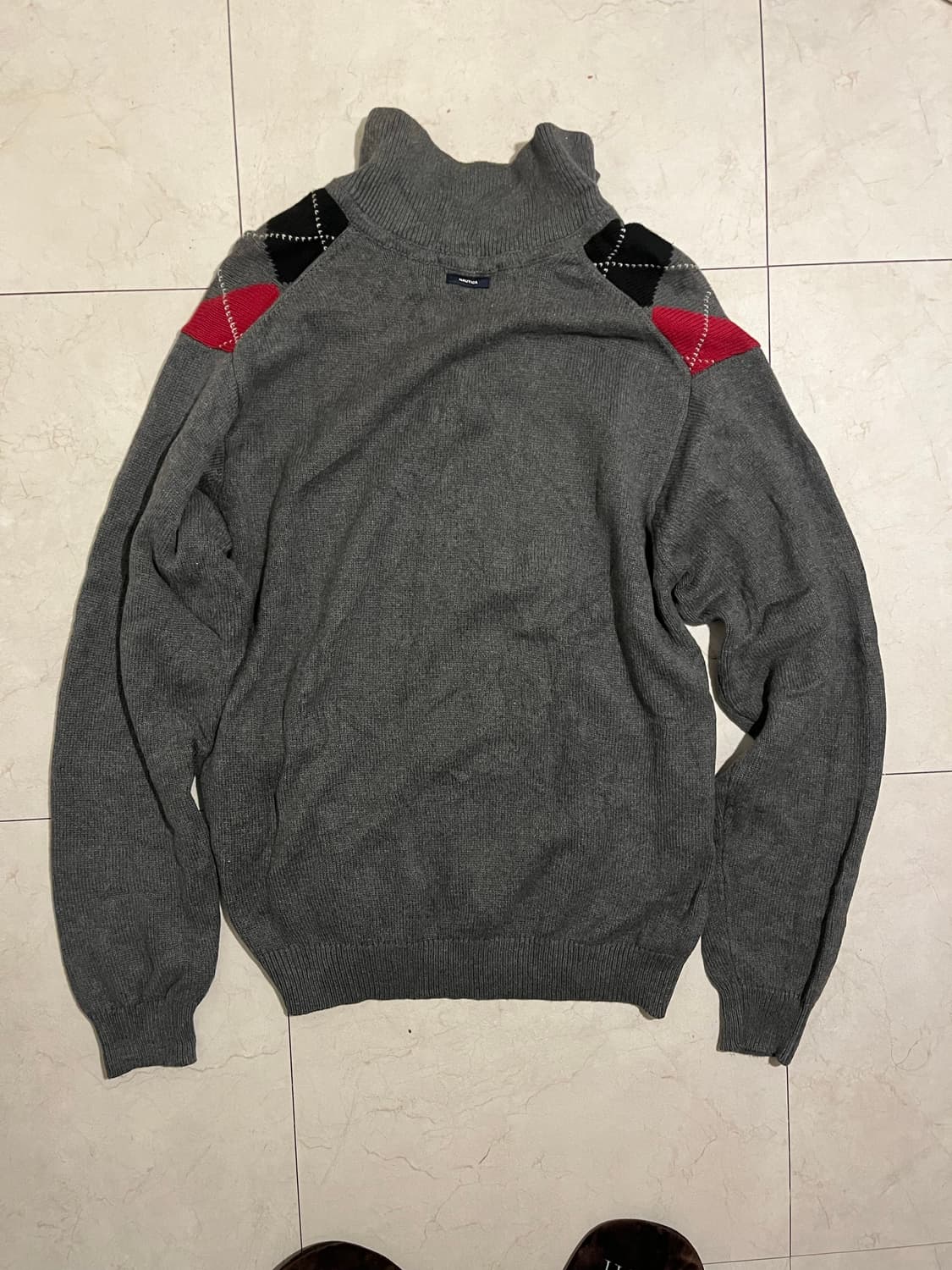 Nautica japan 노티카 재팬 아가일 패턴 집업 L 상품이미지5