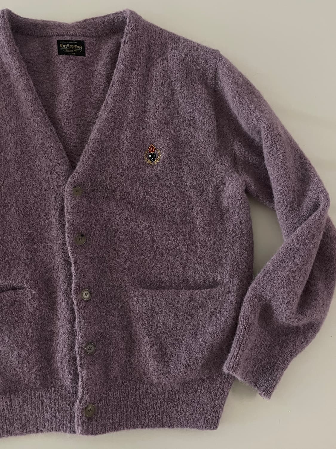 헤리티지플로스 크레스트 알파카 가디건 L 상품이미지4