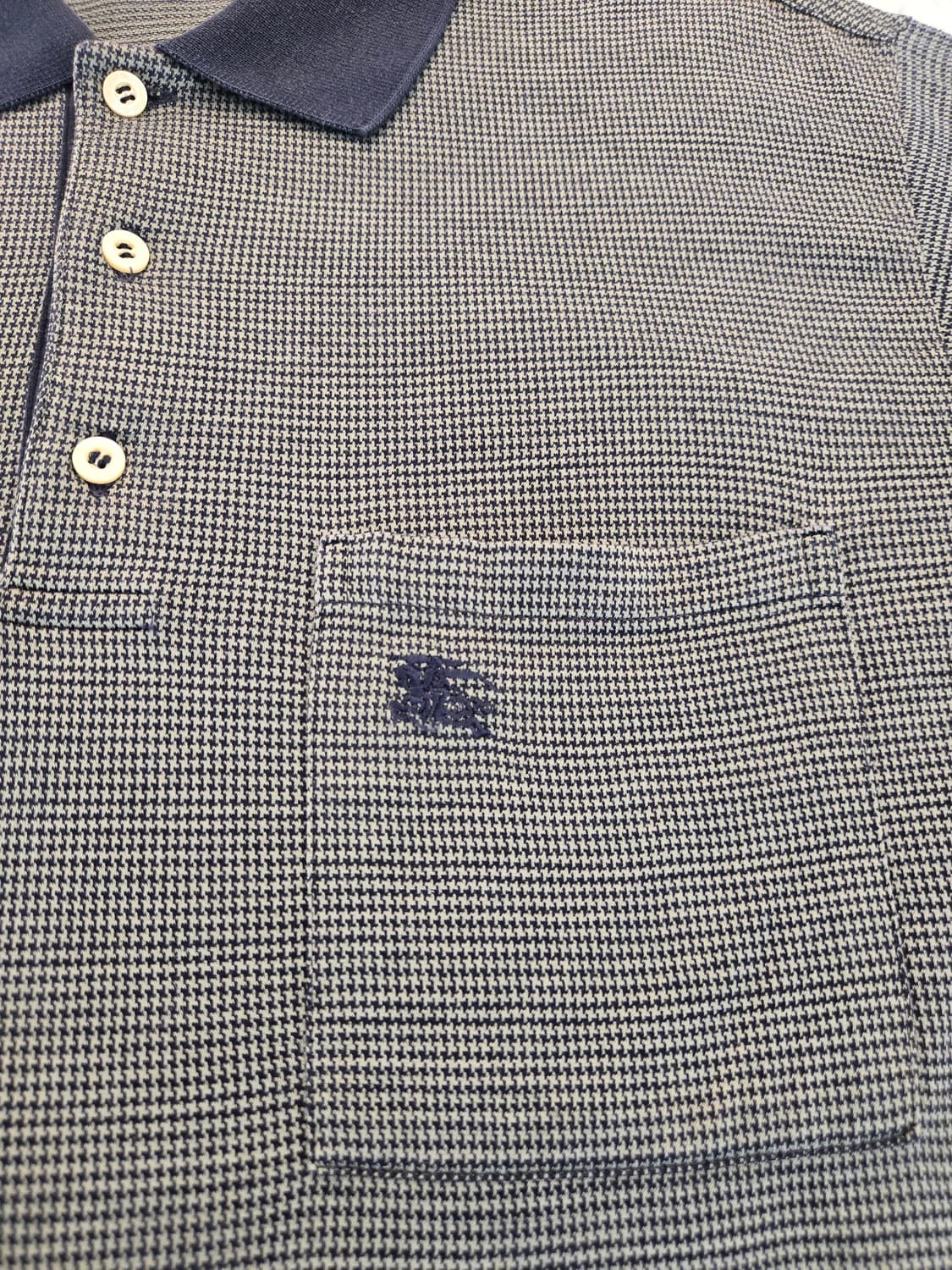 버버리 블랙/네이비 반팔 폴로티(아메카지감성) M 상품이미지4