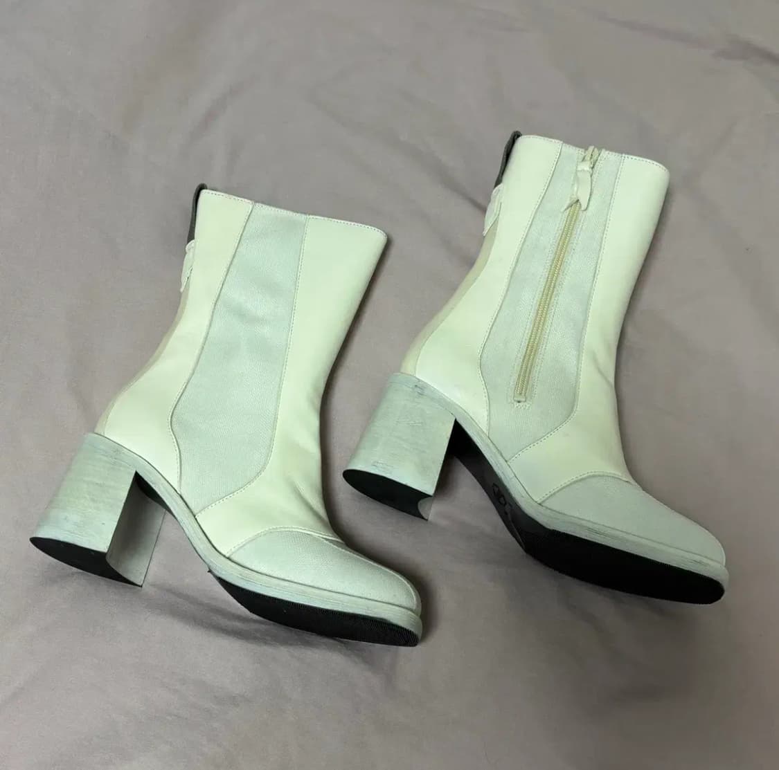 아워레가시 미드 샤프트 패널 부츠 화이트 37 미사용품 상품이미지4