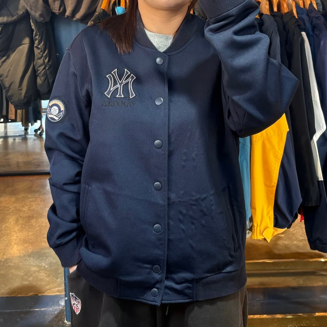 MLB 네이비 스타디움 자켓 상품이미지1