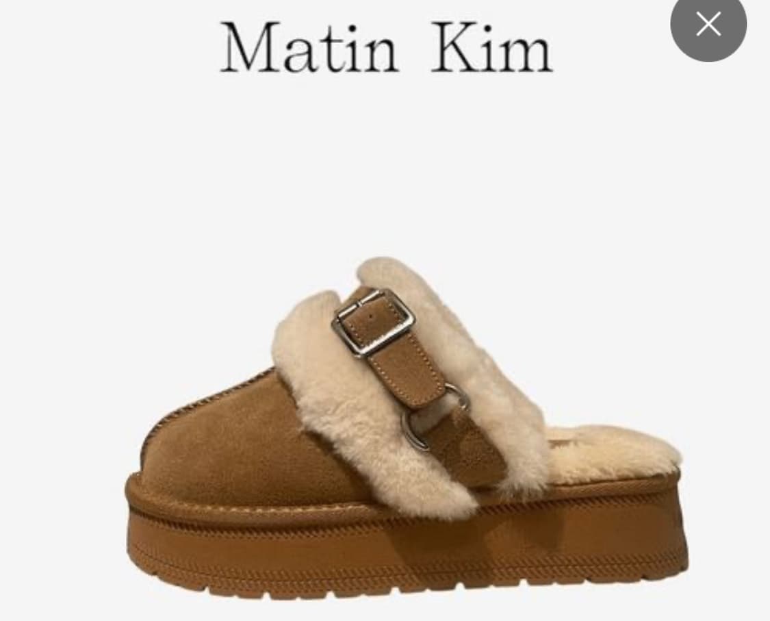 마뗑킴 버클 털 슬리퍼 상품이미지1