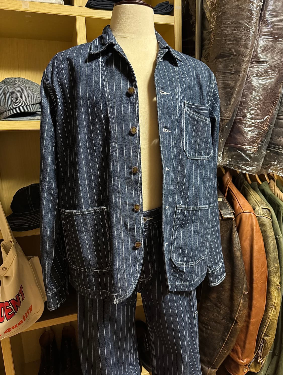 와바시 데님 셋업 복각 자켓 팬츠 상품이미지1