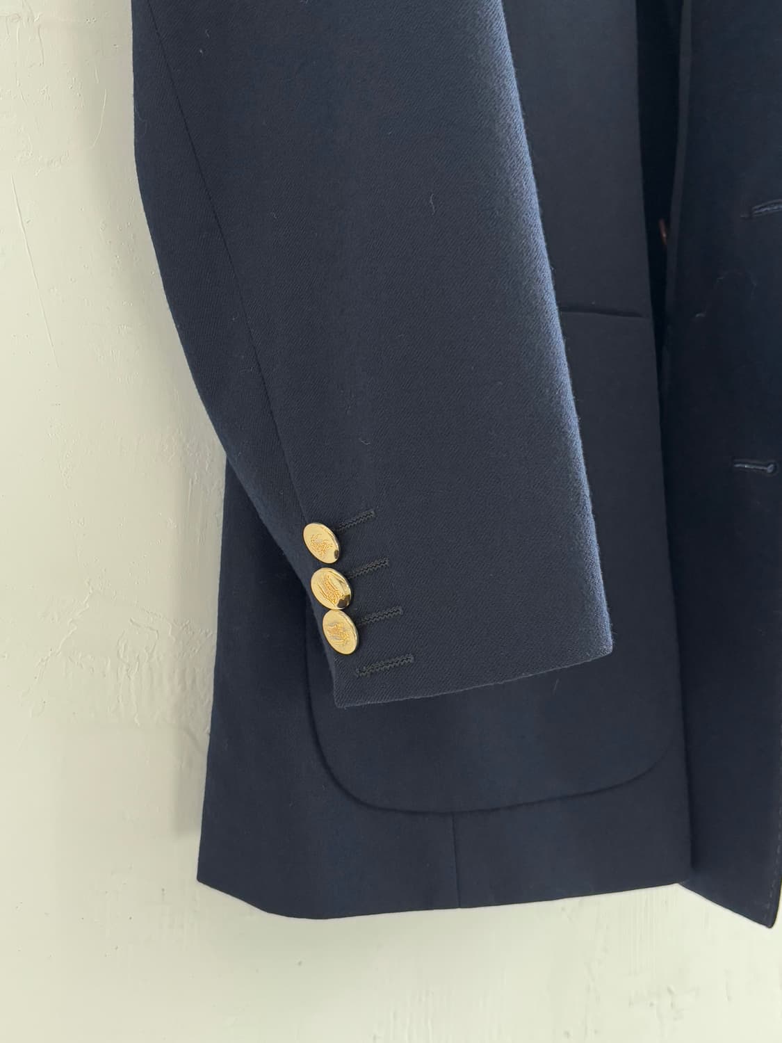 Burberry 버버리 크레스트 로고 네이비 금장 더블 블레이저 상품이미지7