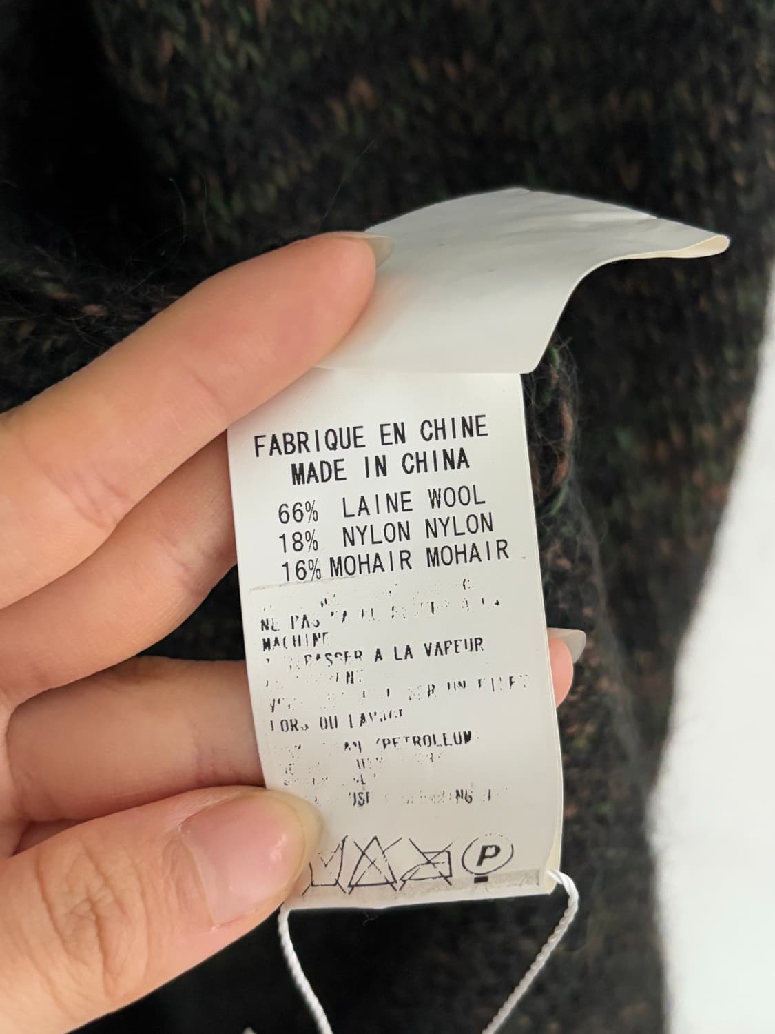 Y’s 요지야마모토 카키 모헤어 롱 오픈 가디건 상품이미지9