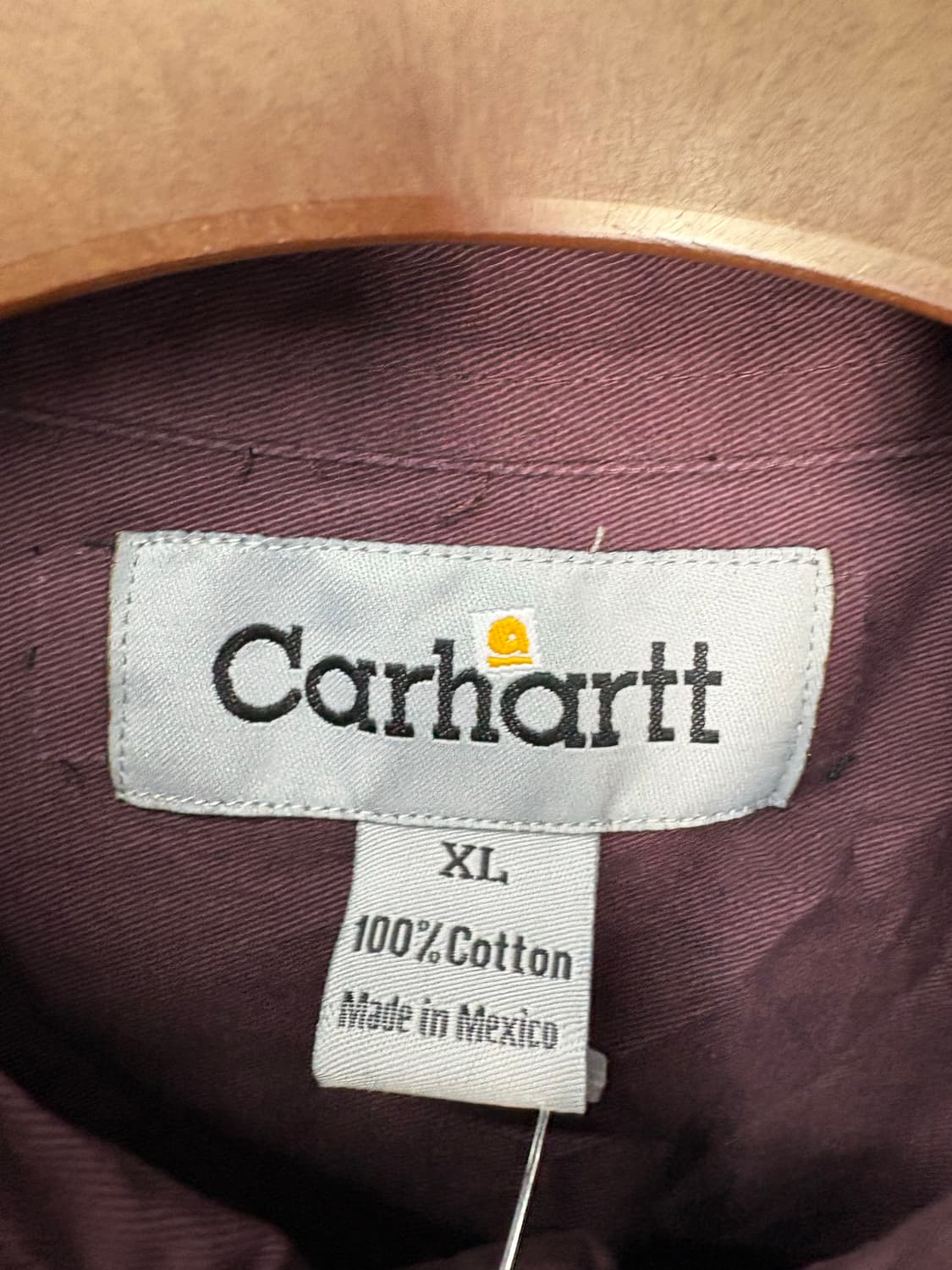 칼하트 버건디 워크셔츠 A3206 상품이미지5